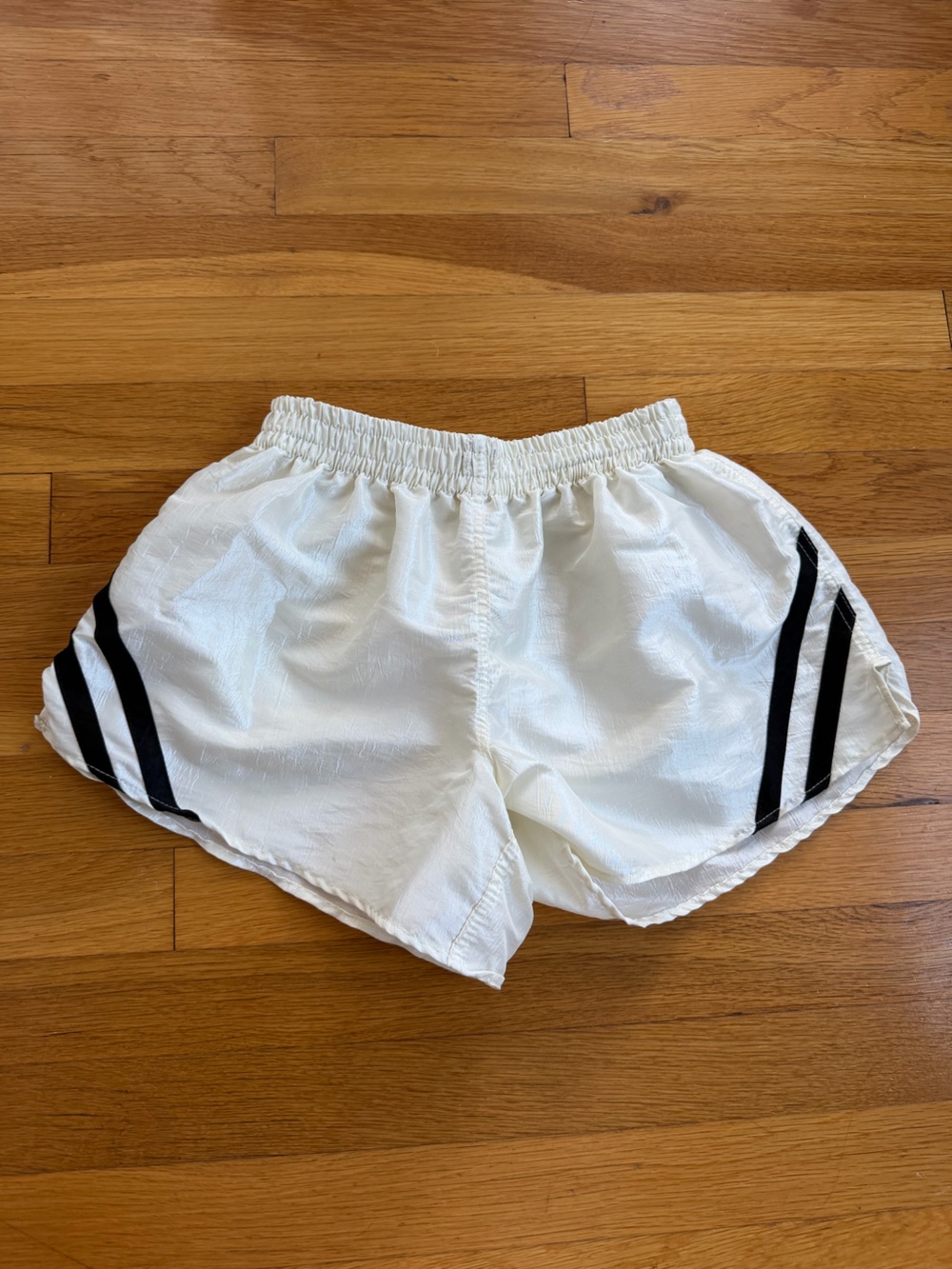 Satin Athletic Shorts with Black Accents